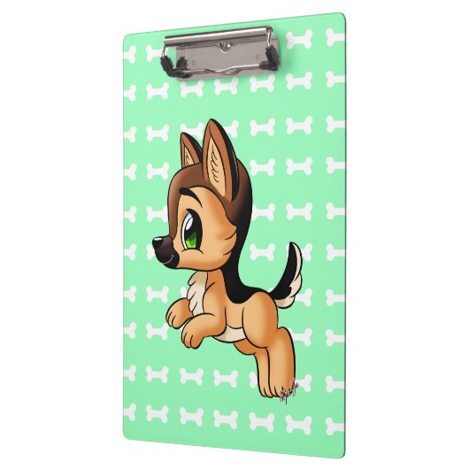 かわいい子犬の耐久のクリップボード|の手紙 + 大きさで分類されるA4 クリップボード (左)