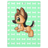 かわいい子犬の耐久のクリップボード|の手紙 + 大きさで分類されるA4 クリップボード (裏面)