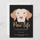 かわいい子犬の肉球ライフパーティー 招待状 (正面)