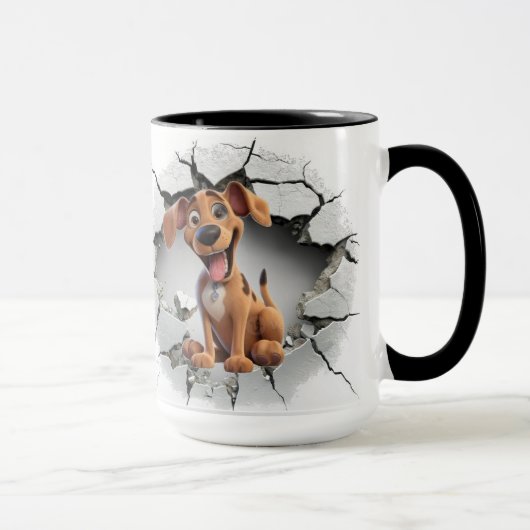 かわいい子犬の背景 マグカップ (右)