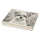 かわいい子犬の花 ラバースタンプ (スタンプ)