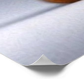 かわいい子犬の茶色と白いポスター ポスター (角)