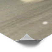 かわいい子犬の茶色と白 ポスター (角)