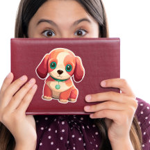 かわいい子犬の装飾シール