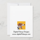 かわいい子犬の誕生日カード (裏面)