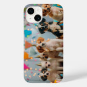 かわいい子犬の誕生日パーティーデザイン Case-Mate iPhoneケース (裏面)