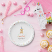 かわいい子犬の誕生日パーティー ピンク ペーパープレート (パーティー)