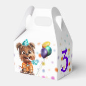 かわいい子犬の誕生日パーティー フェイバーボックス (裏面サイド)