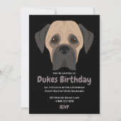 かわいい子犬の誕生日パーティー 招待状 (正面)