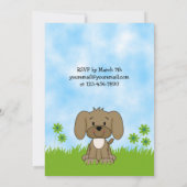 かわいい子犬の誕生日招待状for girls 招待状 (裏面)