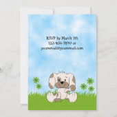 かわいい子犬の誕生日招待状for girls 招待状 (裏面)