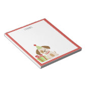 かわいい子犬の誕生日 ノートパッド (アングル)