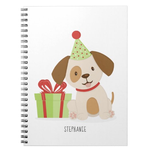 かわいい子犬の誕生日 ノートブック (正面)