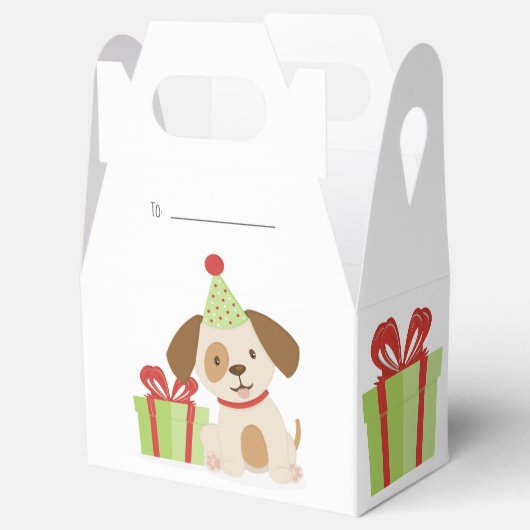 かわいい子犬の誕生日 フェイバーボックス (オープン)