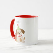 かわいい子犬の誕生日 マグカップ (正面左)