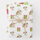 かわいい子犬の誕生日 ラッピングペーパーシート (インサイチュ)