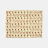 かわいい子犬の赤いハート パーソナライズされた フリースブランケット (正面(横))