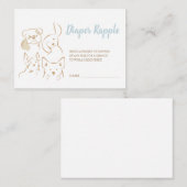 かわいい子犬の赤ちゃんシャワーおむつラップル エンクロージャーカード (正面/裏面)