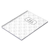 かわいい子犬の足のパターン ノートブック (左側)