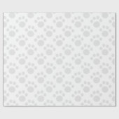 かわいい子犬の足のパターン ラッピングペーパー (フラット)