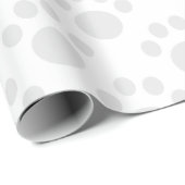 かわいい子犬の足のパターン ラッピングペーパー (ロールコーナー)