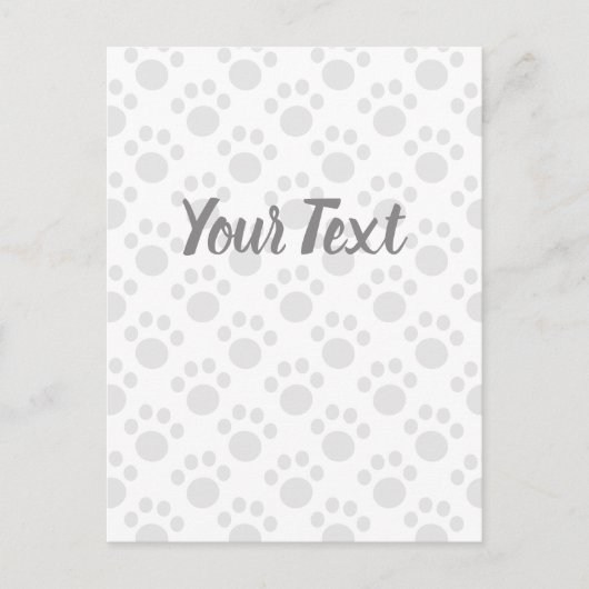 かわいい子犬の足の型 シーズンポストカード (正面)