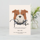 かわいい子犬の足の生活パーティー 招待状 (スタンド正面)