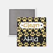 かわいい子犬の足はタンブラックをプリント マグネット (正面/裏面)