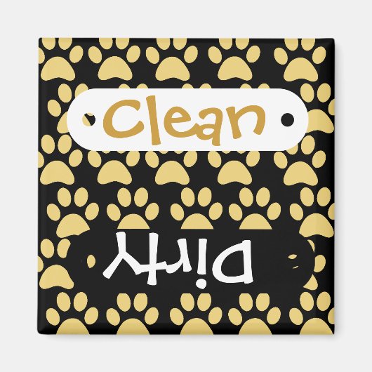 かわいい子犬の足はタンブラックをプリント マグネット (正面)