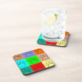 かわいい子犬の足を四角に コースター (右側)