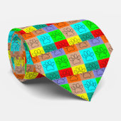 かわいい子犬の足を四角に ネクタイ (ロール)