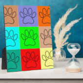 かわいい子犬の足を四角に フォトプラーク (側面)