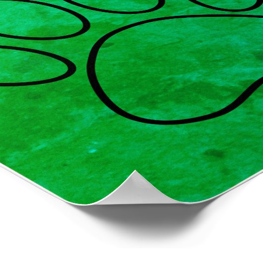 かわいい子犬の足を四角に ポスター (角)