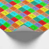 かわいい子犬の足を四角に ラッピングペーパー (角)