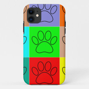 かわいい子犬の足を四角に iPhone 11 ケース