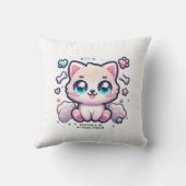 かわいい子犬の足跡を私のハートに永遠 クッション (裏面)