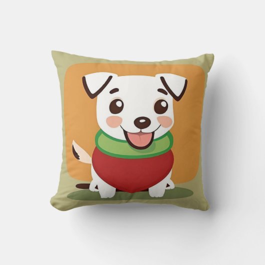 かわいい子犬の部屋の装飾 クッション (正面)