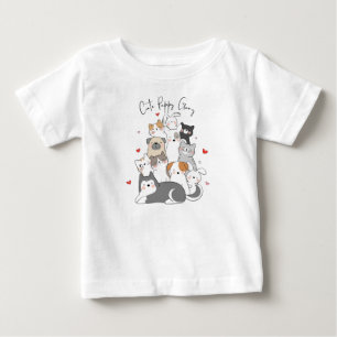 かわいい子犬の集団 ベビーTシャツ