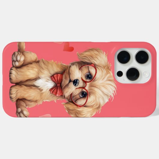 かわいい子犬の電話ケース Case-Mate iPhoneケース (裏面 (横))