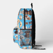 かわいい子犬の青プリントバックパック プリントバックパック (右)