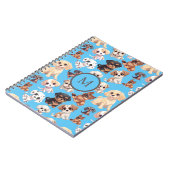 かわいい子犬の青 ノートブック (左側)