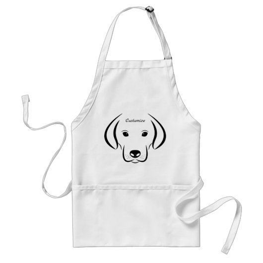 かわいい子犬の顔サンダー_コーブ スタンダードエプロン (正面)