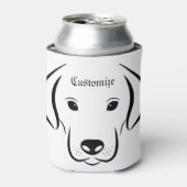 かわいい子犬の顔サンダー_コーブ 缶クーラー (缶正面)