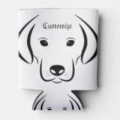 かわいい子犬の顔サンダー_コーブ 缶クーラー (正面)