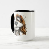 かわいい子犬の顔 マグカップ (正面左)