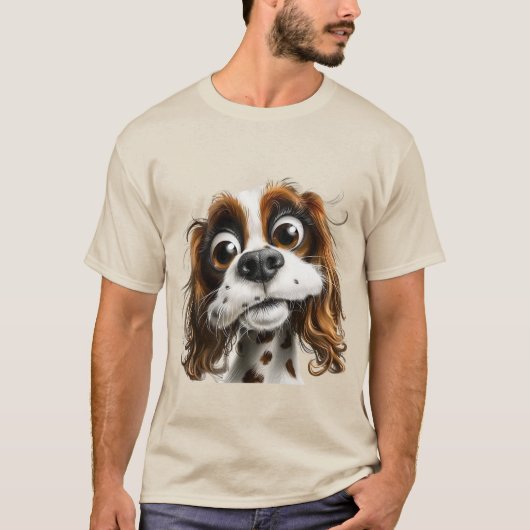 かわいい子犬の顔 Tシャツ (正面)