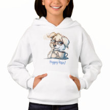 かわいい子犬の飲みコーヒー