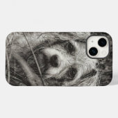 かわいい子犬の黒と白いポートレート写真 Case-Mate iPhoneケース (裏面 (横))