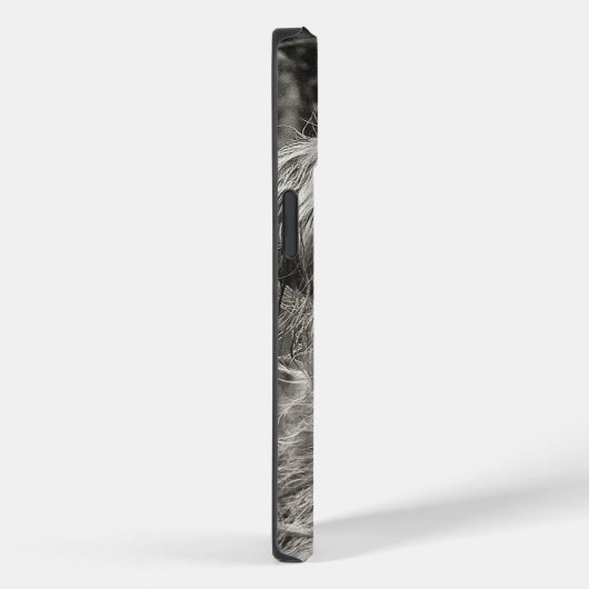 かわいい子犬の黒と白いポートレート写真 Case-Mate iPhoneケース (裏面 / 右)