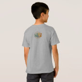 かわいい子犬の「こんにちは」グラフィックTシャツ Tシャツ (裏面フル)